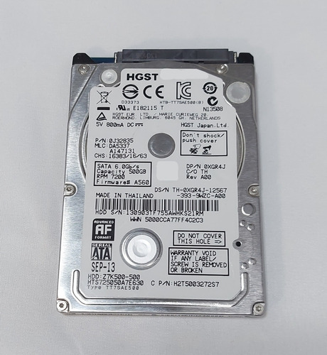 Hd 500gb Interno  Notebook Hgst Hts725050a7e630