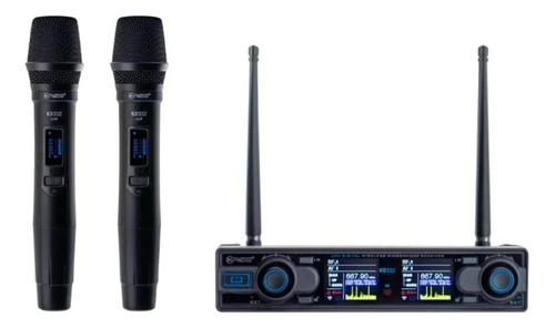 Micrófono Inalámbrico Krieg Kd332 Uhf Doble De Mano O.