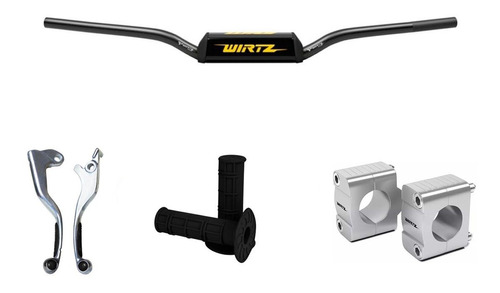 Manubrio Wr5 Negro Clamp Grip Puños Skua 150 200 250 Wirtz