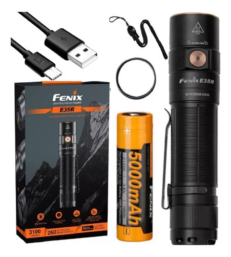 Linterna Led Fenix E35r Recargable 3100 Lumens 260mts