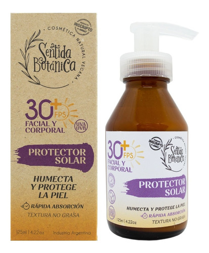 Sentida Botánica Protector Solar Facial Corporal Fps30 3c