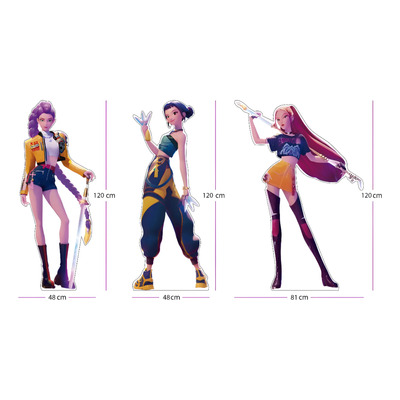 K-pop Demon Hunters, Figuras Decorativas C/ Base, Pack 3 Pzs Multicolor