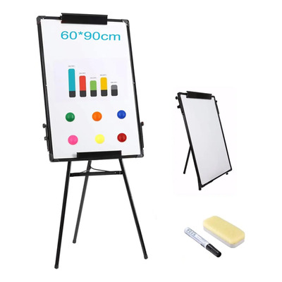 Pizarrón Blanco Magnético Caballete Tripie Ajustable 60x90cm | Envío gratis