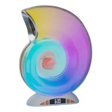 Bocina Caracol Bluetooth Reloj Despertador Usb Con Luces