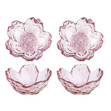Platos De Cristal Para Condimentos Sakura - 4 Piezas