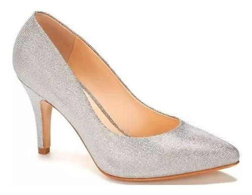 Zapatilla Vestir Plata Mujer Tacón Cono Andrea 3095188 Gnv®