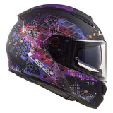 Capacete Ls2 Ff397 Vector Cosmos Fosco Preto E Rosa Cor Preto Tamanho 60