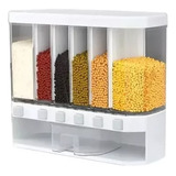 Dispensador Pared Mesa 6 Espacios Granos Cereal Arroz Pasta