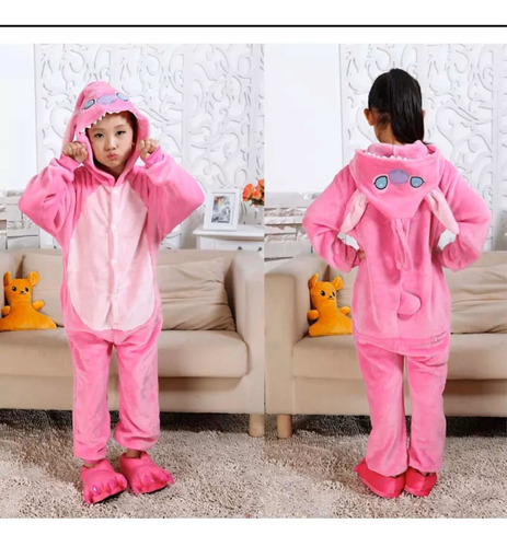 Kigurumi Pijama Mameluco Stitch Rosa Talla 3