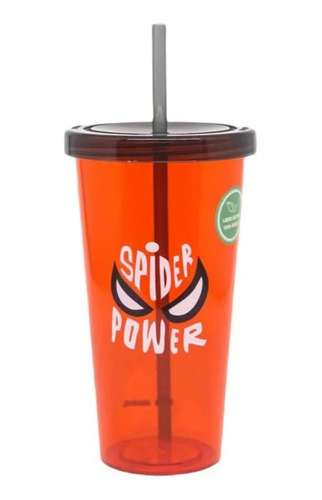 Vaso Con Bombilla Marvel Spiderman 680 Ml