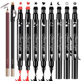 Set 10 Eyeliner Líquido Con Sello, Resistente Al Agua