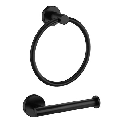 Conjunto Hardware Baño Anillo Toalla Soporte Papel Ei