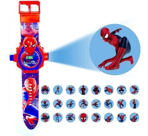Relógio Homem Aranha Digital Com Projetor Para Parede Hologr