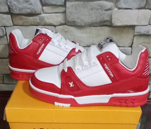 Tenis Louis Vuitton Trainer Red 