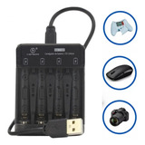 Carregador De Pilhas Aa/aaa Recarregaveis Usb Inteligente 