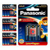 60 Pilhas Alcalinas Premium Aaa Panasonic (10 Cartelas)