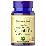 Vitamina D3 10.000 Ui Puritans Pride - 100caps Importada!