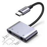 Adaptador De Audio Usb C A 3.5 Mm, Cargador 3 En 1