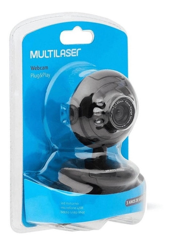 Webcam Multilaser Plug E Play 16mp Nightvision Microfone Usb