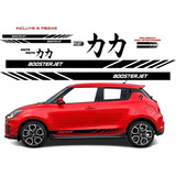 Stickers Franja Lateral Para Suzuki Swift Bosterjet Kanji 6