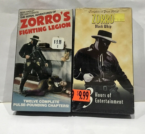 Zorro Serial 12 Capitulos Y 12  Zorro Legion 2 Vhs Nuevos