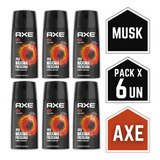 Desodorante Axe Fragancia Musk Sin Irritación Pack X6