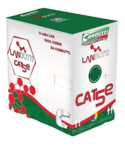 Cabo Utp Cat5e Cmx 24awg Caixa Com 305m Condutti