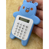 Chaveiro Calculadora Azul Com Mosquetão