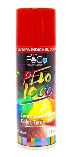 Spray Para Pelo Pintura Color Temporal 185ml