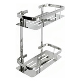 Organizador Colgante De Baño  Estante Doble Acero Inoxidable