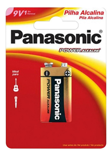 Pilha Alcalina Panasonic Bateria 9v