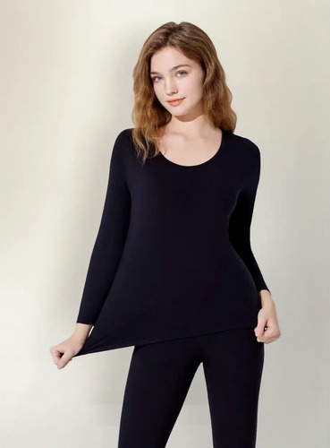 Juego De Ropa Interior Térmica Para Mujer Blusa + Pantalon