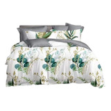 Cobertor De Verano Quilt King Verde Con Flores