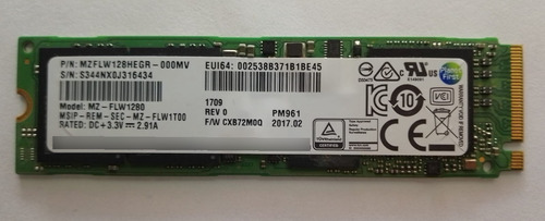 Ssd Samsung 128gb M.2 Para Surface Pro 4