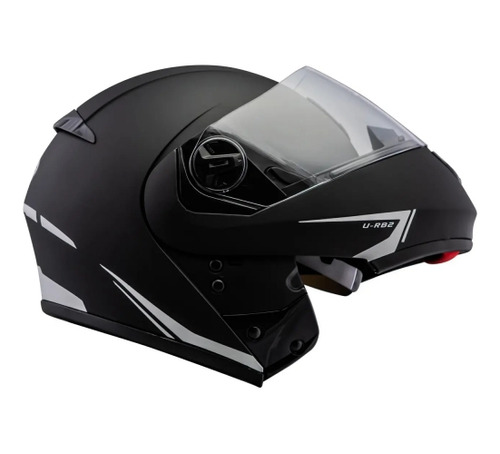 Capacete Robocop Peels Urban Preto Fs Escamoteável C/ Oculo