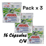 Pack X 3 Ariel Detergente En Capsulas 3en1 Power Pods 16 Und