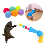 Pistola Para Gatos Y Perros Juguete + 20 Pelotas De Algodón 