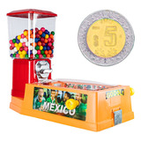 Maquina Vending Chiclera Eagle + Base + Futbolito A 5 Pesos Ich