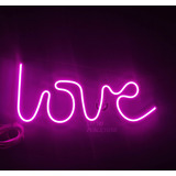 Cartel Love En Neón Led - Decorativo - Original - Luminoso 