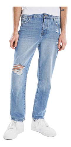 Jeans Straight C&a De Hombre