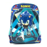 Mochila Sonic Boom 3d Azul Primaria Ginga 2021