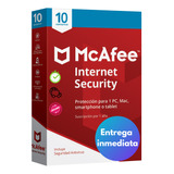 Antivirus Mcafee Internet Security 10 Dispositivos Digital