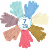 Guantes Exfoliantes De Yoove | 7 Pares Guantes De Ducha Dobl