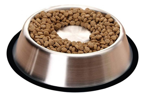 Comedero Comelento Perro Acero Inox Antivuelco 20 Cm Chico