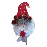 Santa Claus De Pared Figura Navideña Adorno Puerta 80 Cm 