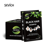 Sevich® Shampoo Tinte Negro De Pelo Y Barba 5 Minutos 10uds