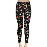 Cowcow Womens Colorful Deer Dark Leggings, - M