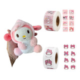 Pack 2 Rollos Stickers My Melody + Llavero Peluche My Melody