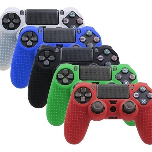 Funda Ps4 Control + Thumb Grips Protector Goma Silicón Play