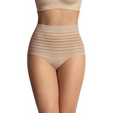 Leonisa Lace Stripe High Waist Compression Tummy Control Tho